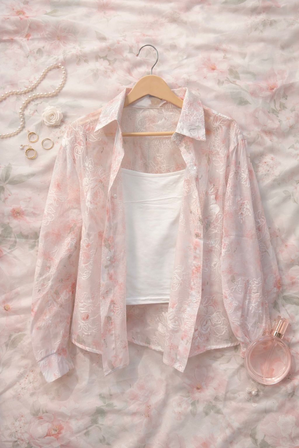 Blush Breeze Sheer Shirt