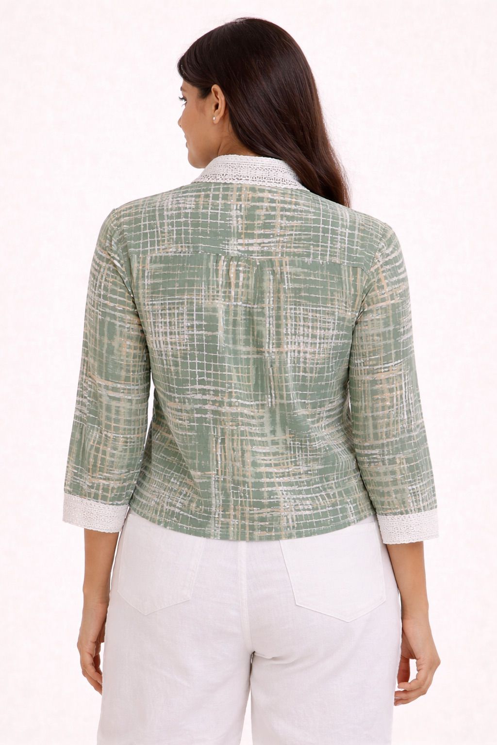 Sage Check Casual Shirt