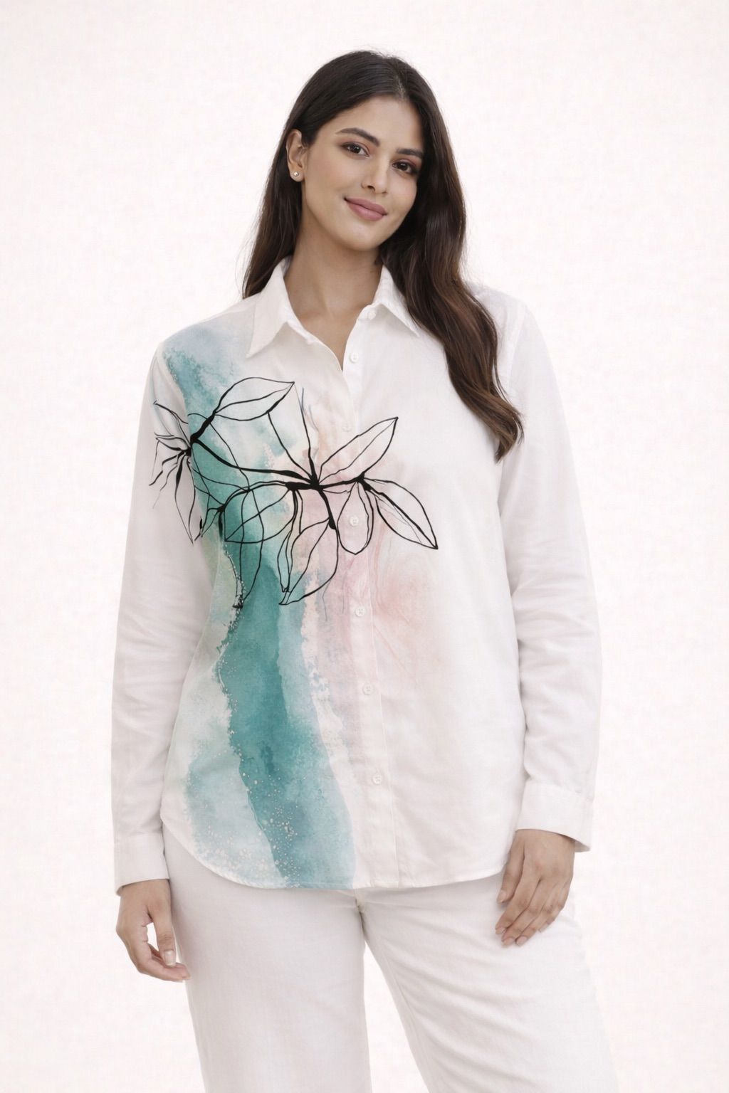 Mint Whisper Floral Shirt