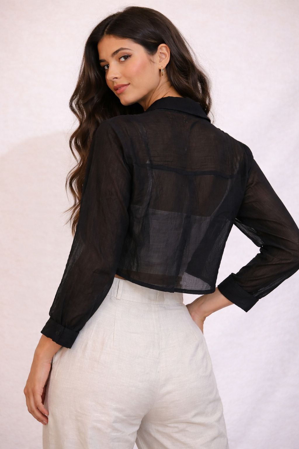 Midnight Garden Embroidered Shirt