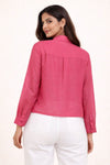 Fuchsia Garden Embroidered Shirt