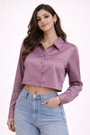 Dusty Rose Cropped Shirt