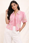 rose garden embroidered shirt
