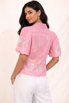 rose garden embroidered shirt