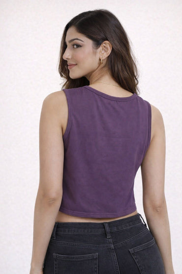 Purple Sleek Crop Top