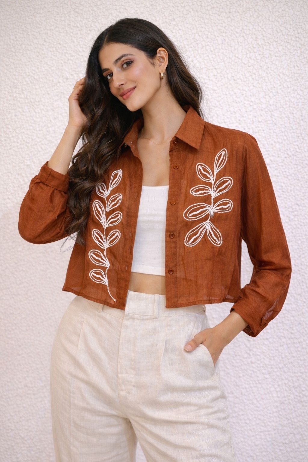 Teracota Garden Embroidered Shirt