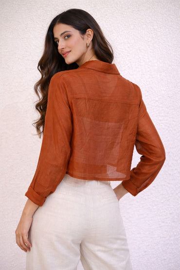 Teracota Garden Embroidered Shirt