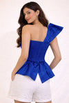 emerald drama one shoulder top