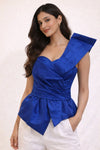 emerald drama one shoulder top