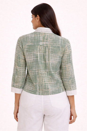Sage Check Casual Shirt