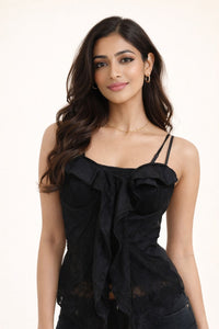 All Black Flair Classy Top