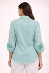 Mint Garden Embroidered Shirt